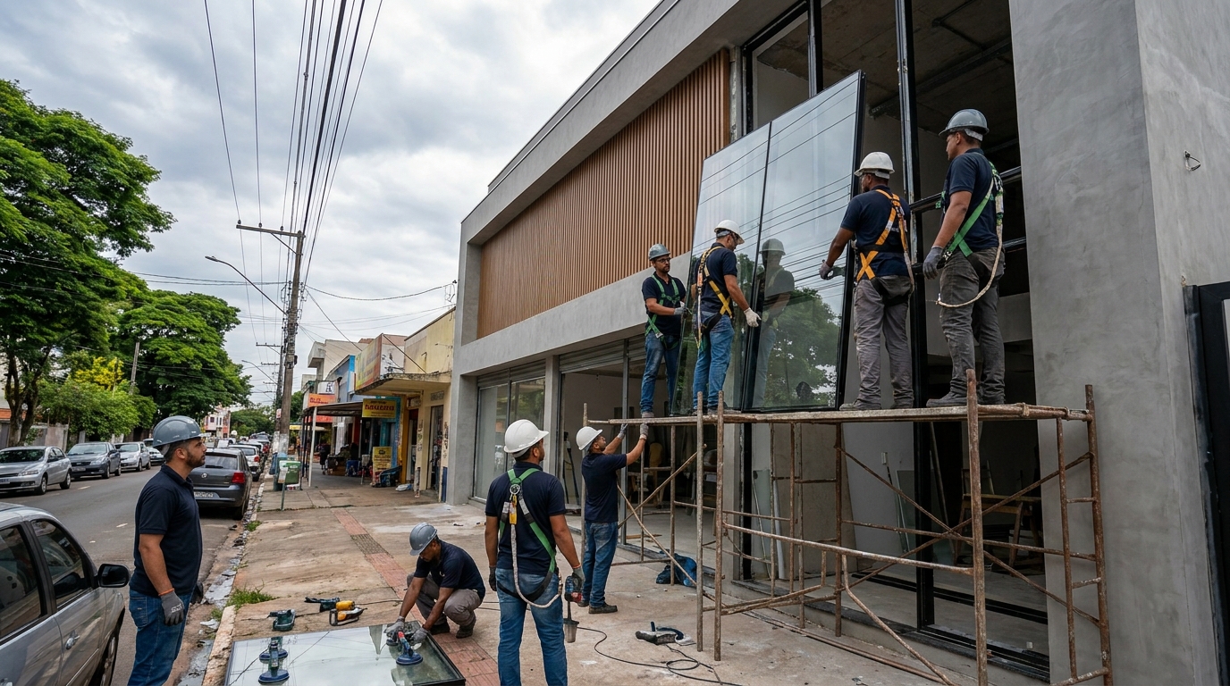 Fachada de Vidro em Mogi das Cruzes‑SP