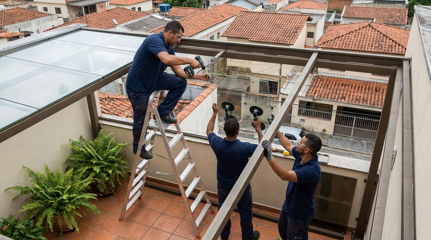 Cobertura de Vidro em Mogi das Cruzes‑SP