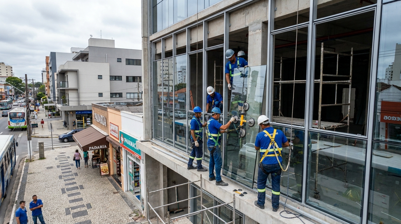 Fachada de Vidro em Mogi das Cruzes‑SP